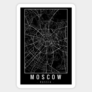 Moscow Russia Minimalist Map Magnet